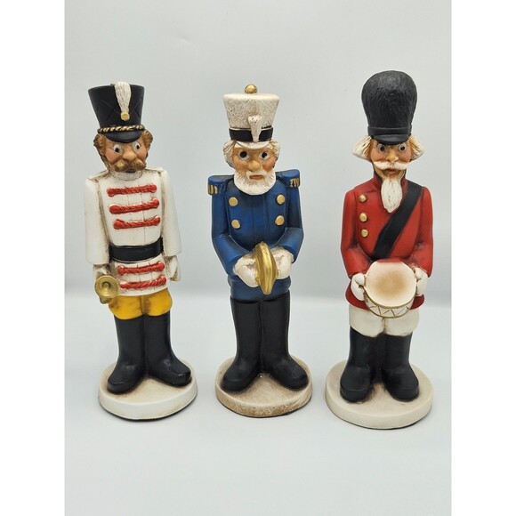 Lot Of 3 Drummer Soldier Figures Universal Statuary 1990 Music Band 948 949 950 - Picture 1 of 13